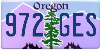 OR license plate 972GES