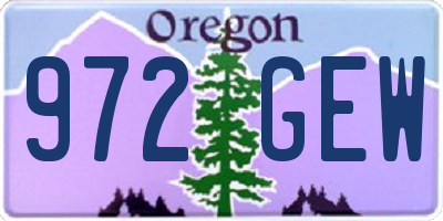 OR license plate 972GEW