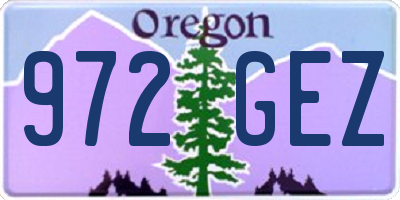 OR license plate 972GEZ