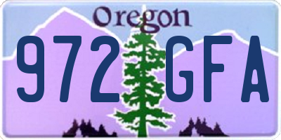 OR license plate 972GFA