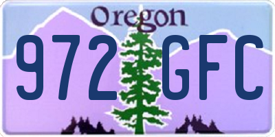 OR license plate 972GFC