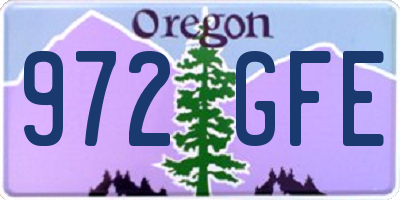 OR license plate 972GFE