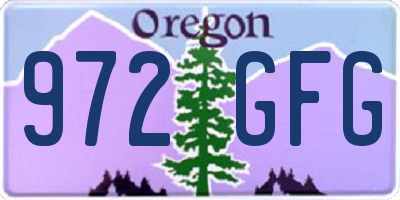 OR license plate 972GFG