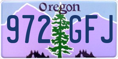 OR license plate 972GFJ