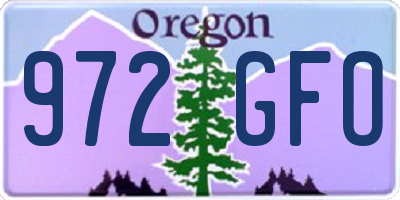 OR license plate 972GFO