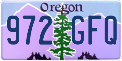 OR license plate 972GFQ