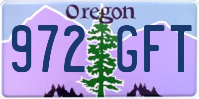 OR license plate 972GFT