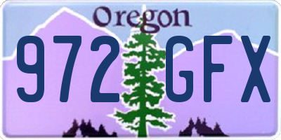 OR license plate 972GFX