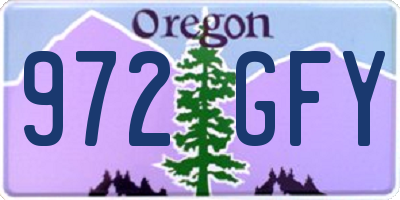 OR license plate 972GFY
