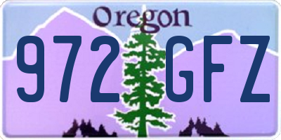OR license plate 972GFZ