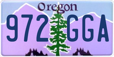 OR license plate 972GGA