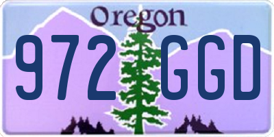 OR license plate 972GGD