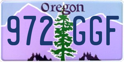 OR license plate 972GGF