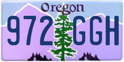 OR license plate 972GGH