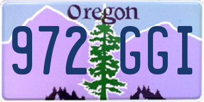 OR license plate 972GGI