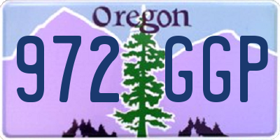 OR license plate 972GGP