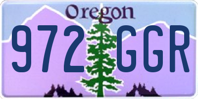 OR license plate 972GGR