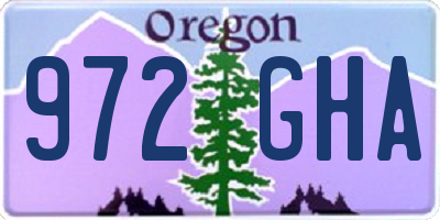 OR license plate 972GHA