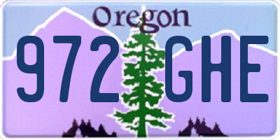 OR license plate 972GHE