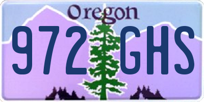OR license plate 972GHS