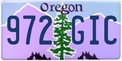OR license plate 972GIC