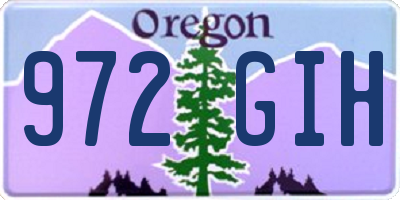 OR license plate 972GIH