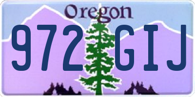 OR license plate 972GIJ