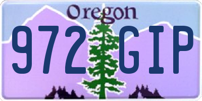OR license plate 972GIP