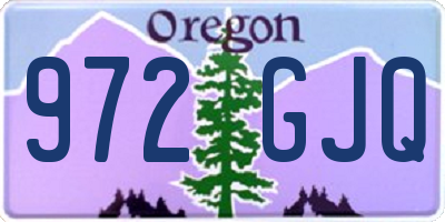 OR license plate 972GJQ