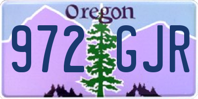OR license plate 972GJR