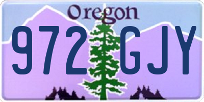 OR license plate 972GJY