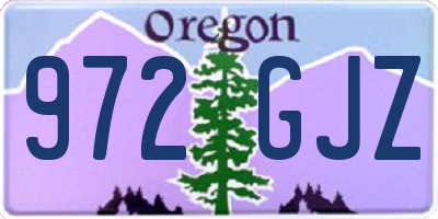 OR license plate 972GJZ