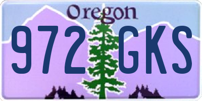 OR license plate 972GKS