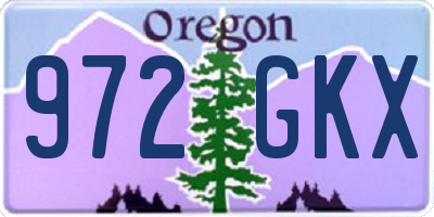 OR license plate 972GKX