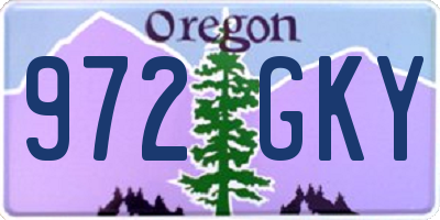 OR license plate 972GKY