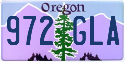 OR license plate 972GLA