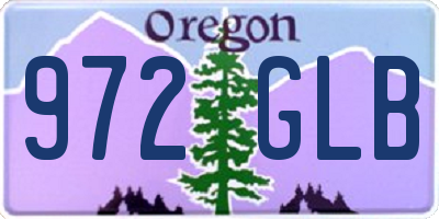 OR license plate 972GLB