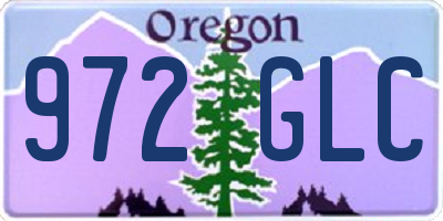 OR license plate 972GLC