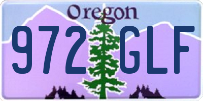 OR license plate 972GLF