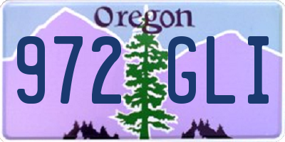 OR license plate 972GLI