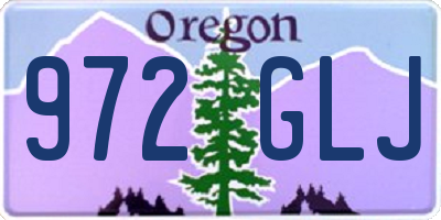 OR license plate 972GLJ