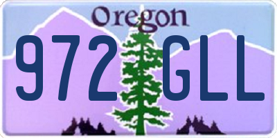 OR license plate 972GLL