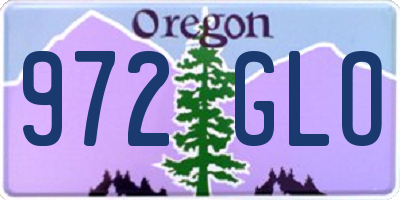 OR license plate 972GLO