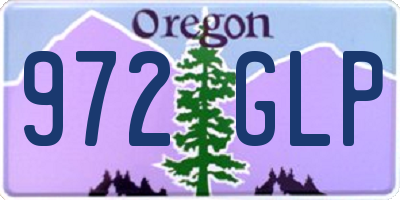 OR license plate 972GLP