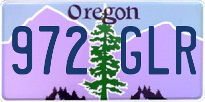 OR license plate 972GLR
