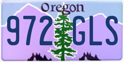 OR license plate 972GLS