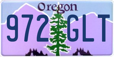 OR license plate 972GLT