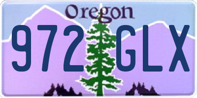 OR license plate 972GLX