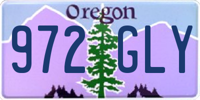 OR license plate 972GLY