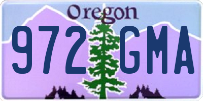 OR license plate 972GMA